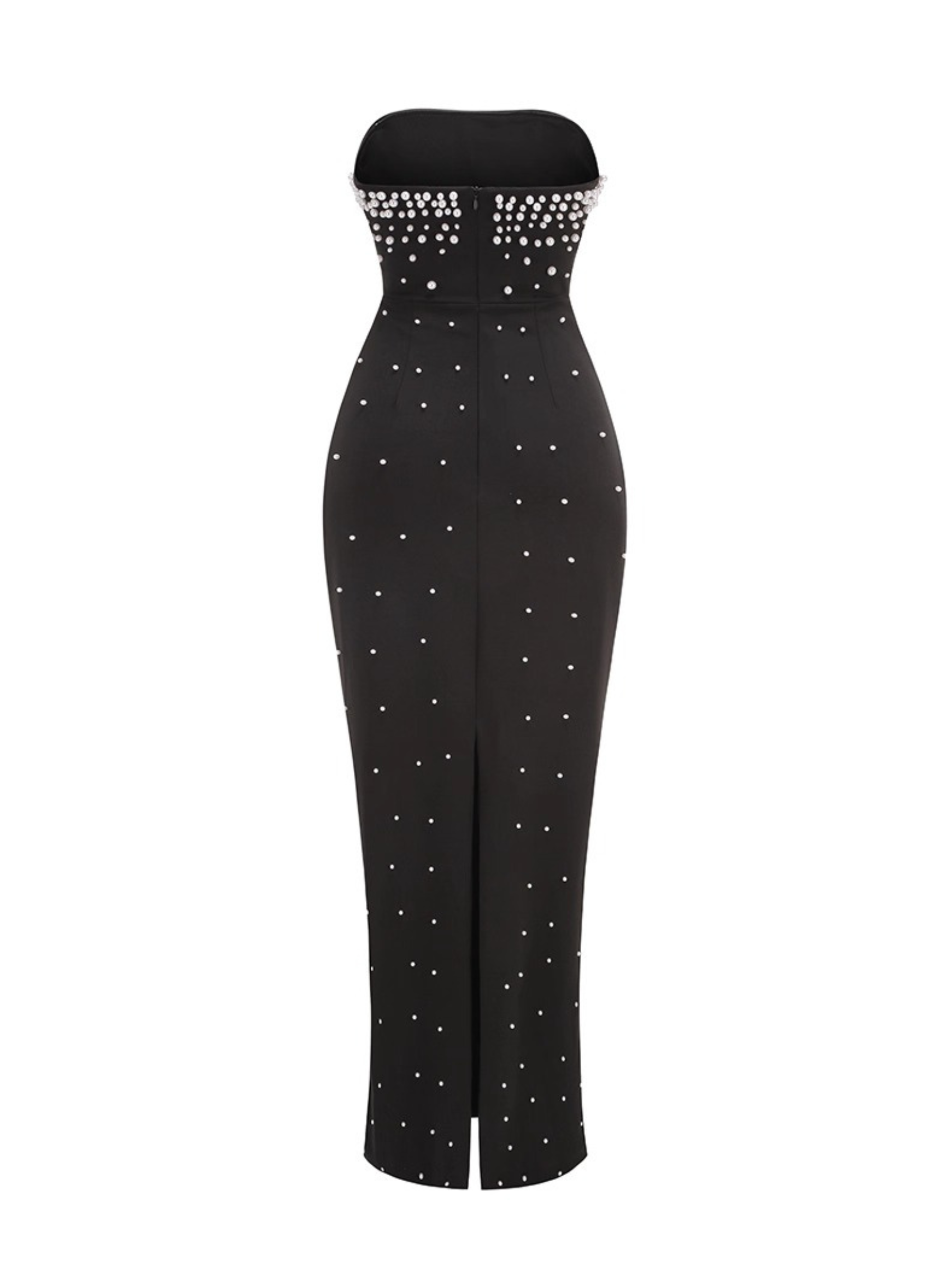 Zelie Pearl Embellished Strapless Maxi Dress