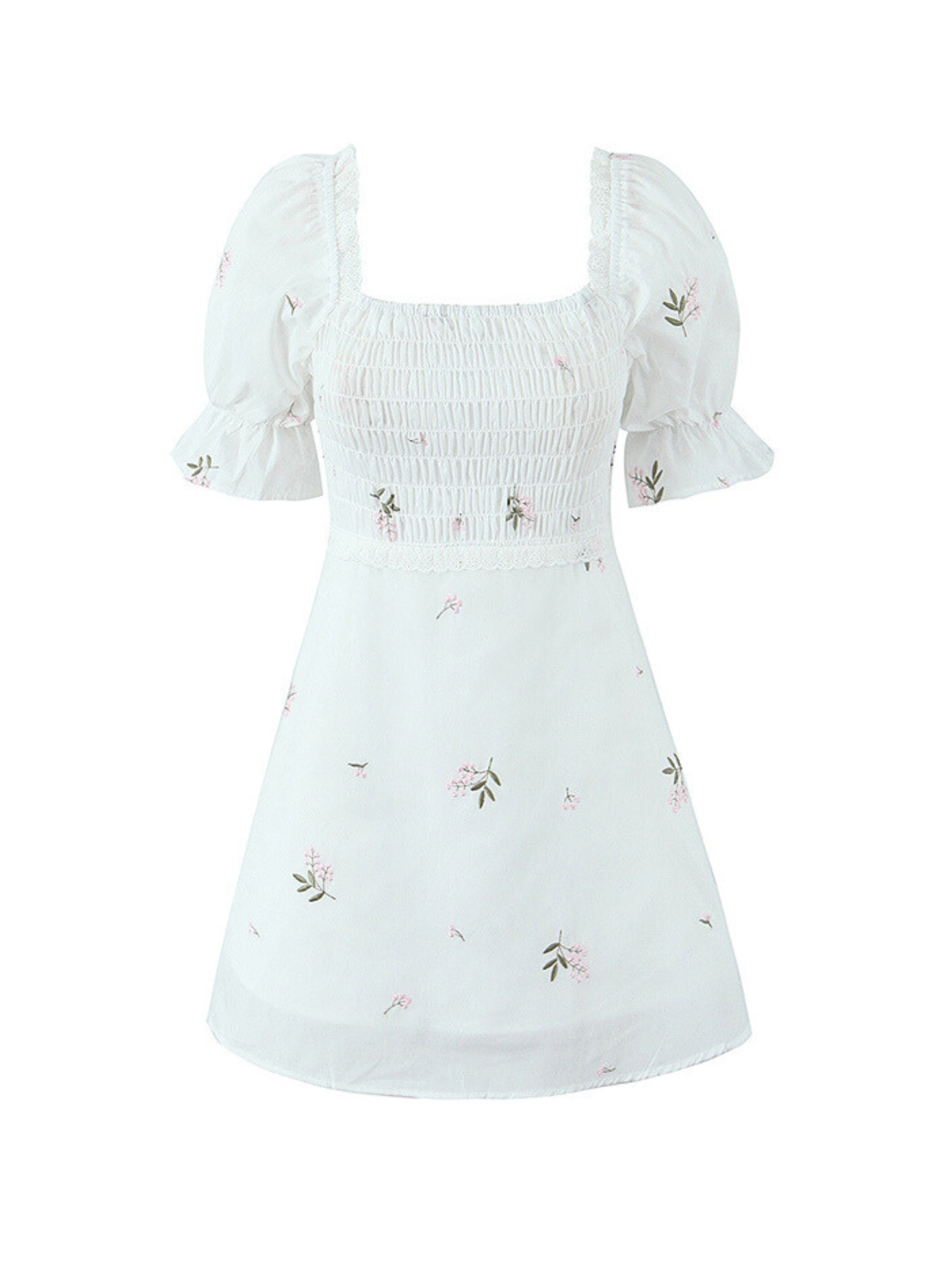 Celeste Floral Puff Sleeve Mini Dress