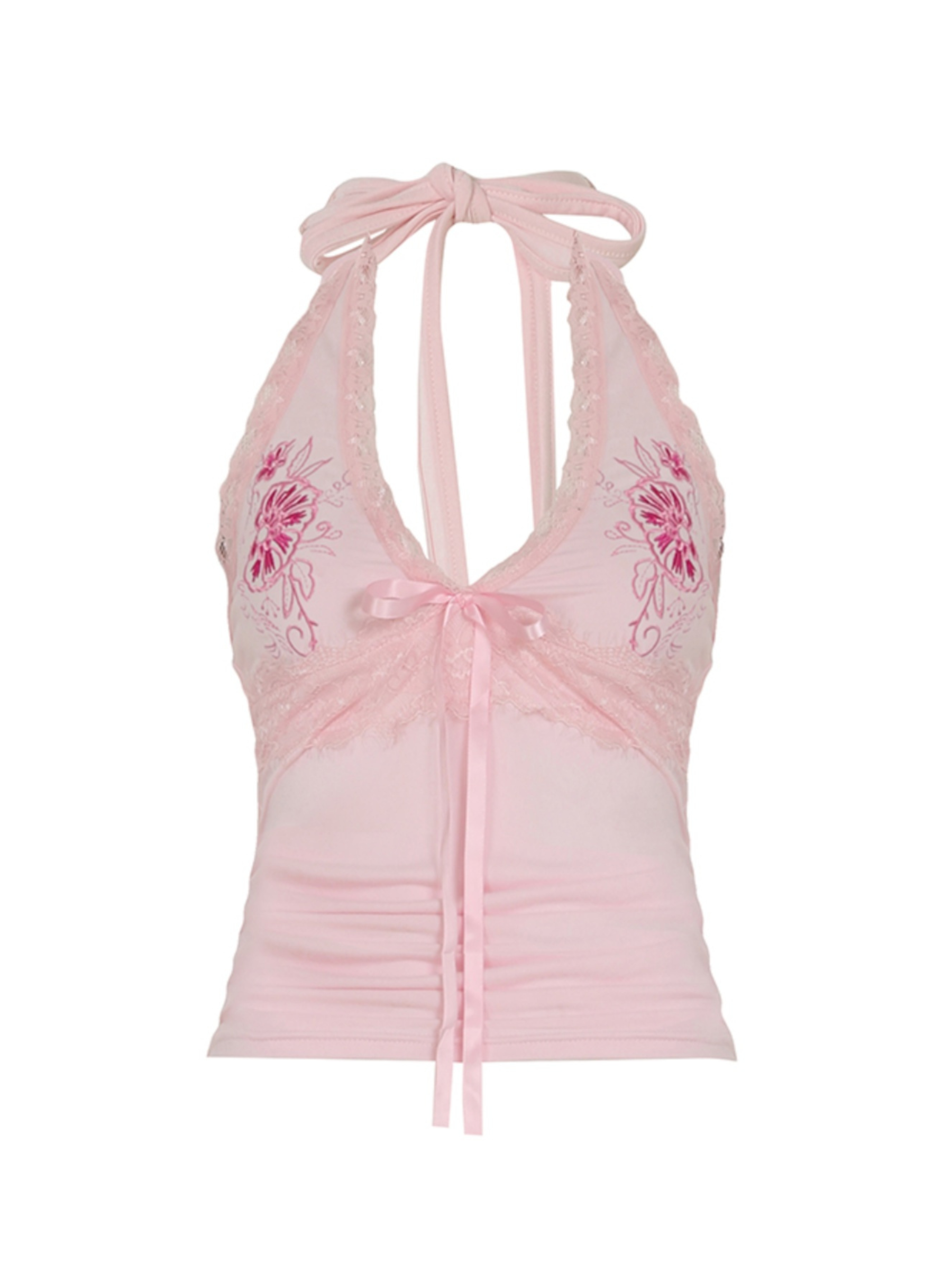 Ginny Lace Detail Halter Top