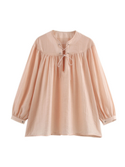 Heaven Crinkled Tie-Front Top
