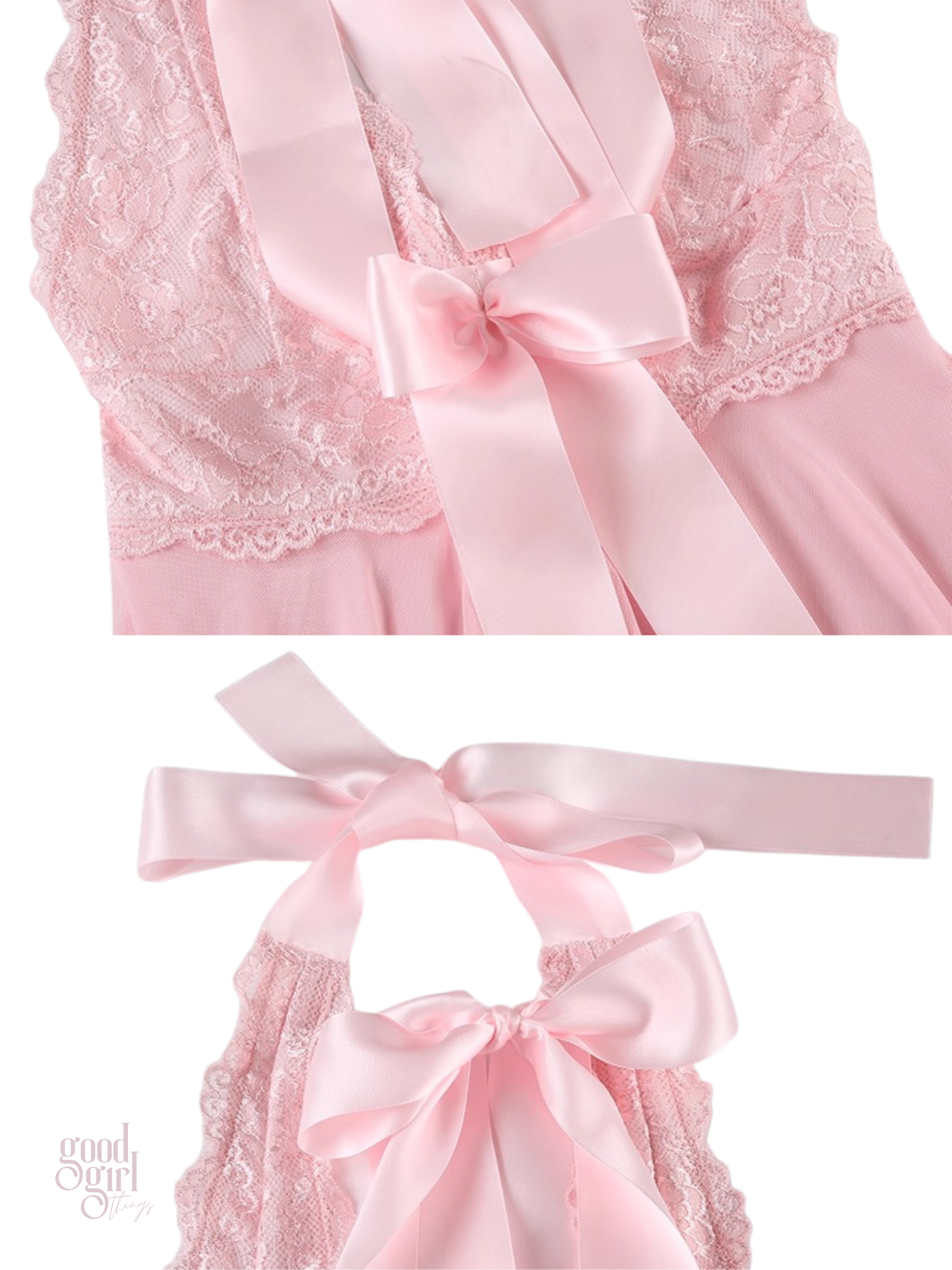 Amera Lace Halter Dress with Satin Bow