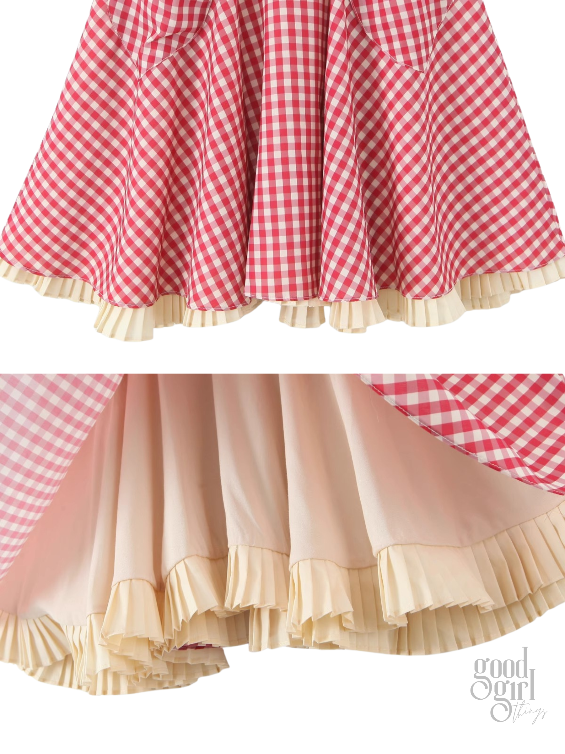 Svea Halter Plaid Mini Dress