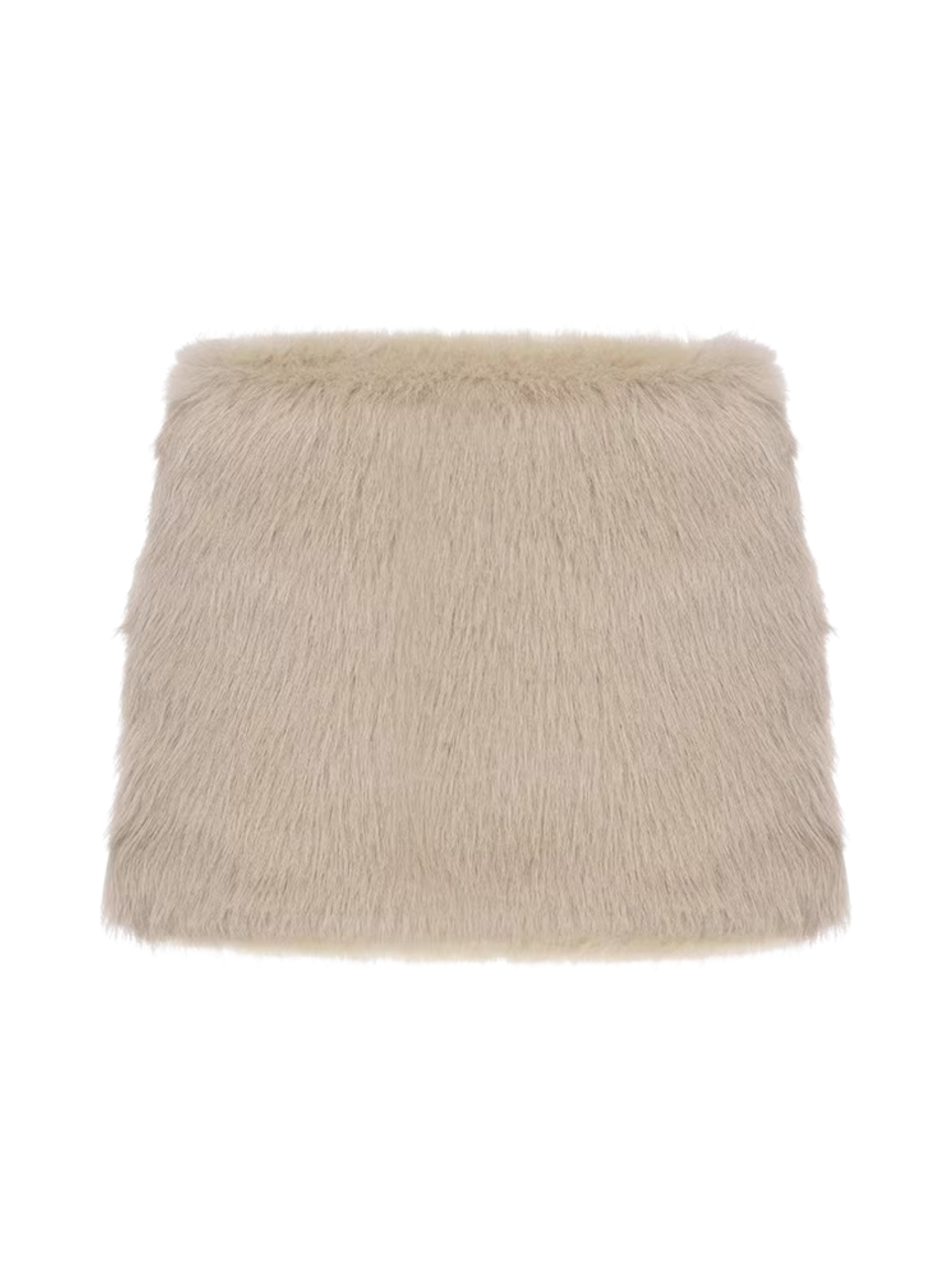 Eldana Furry Low-Rise Mini Skirt
