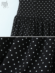 Sky Polka Dot Lace Mini Dress