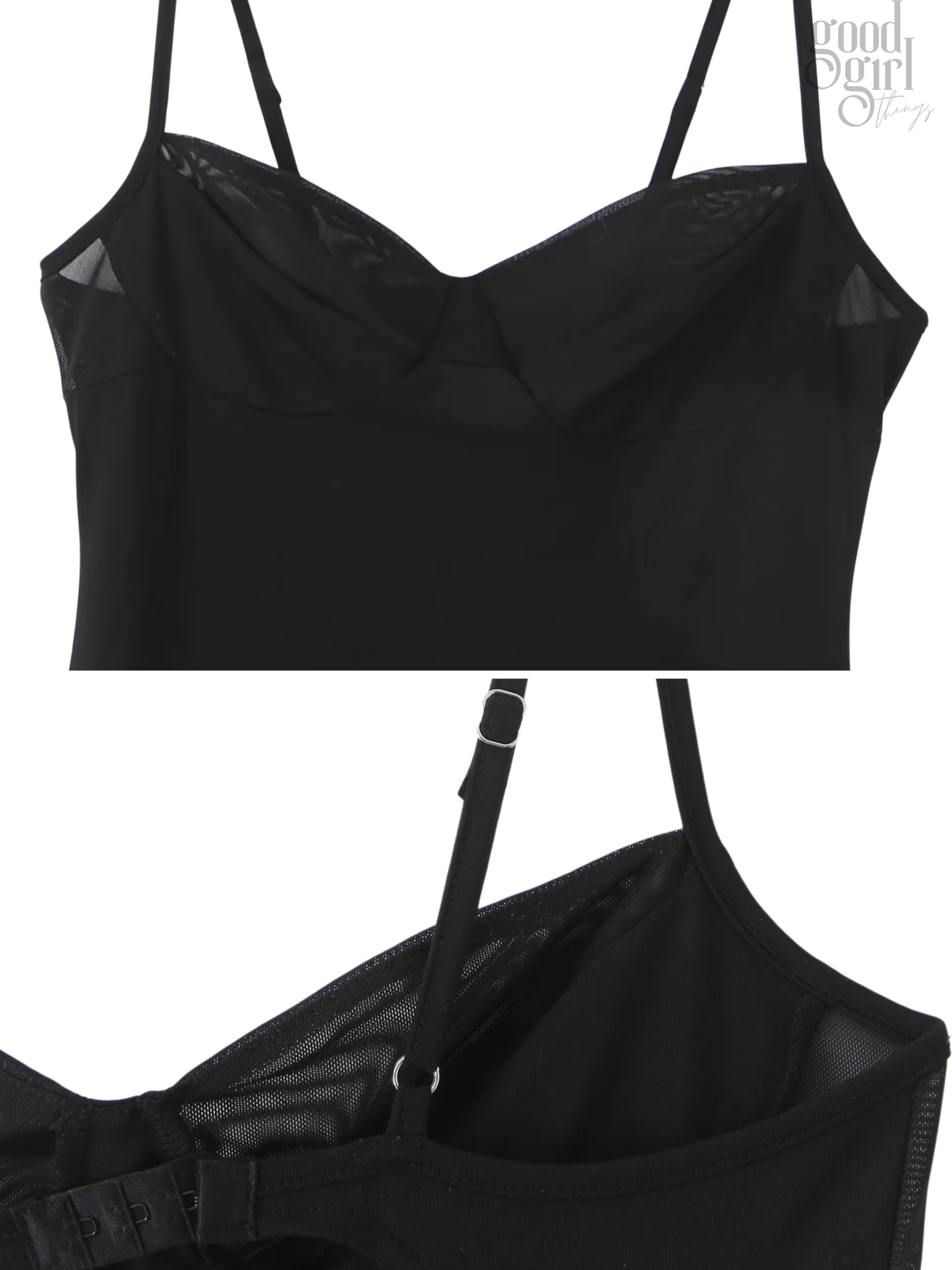 Charlotte Strappy Mesh Midi Dress