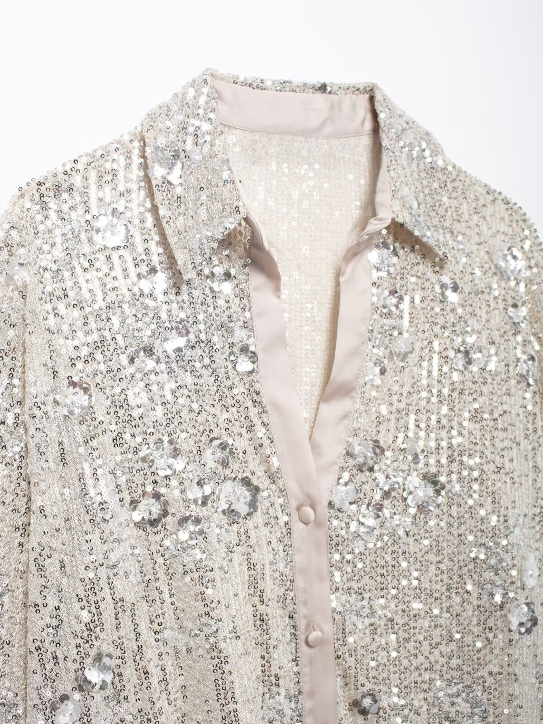 Jace Sequin Button-Up Shirt