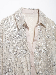 Jace Sequin Button-Up Shirt