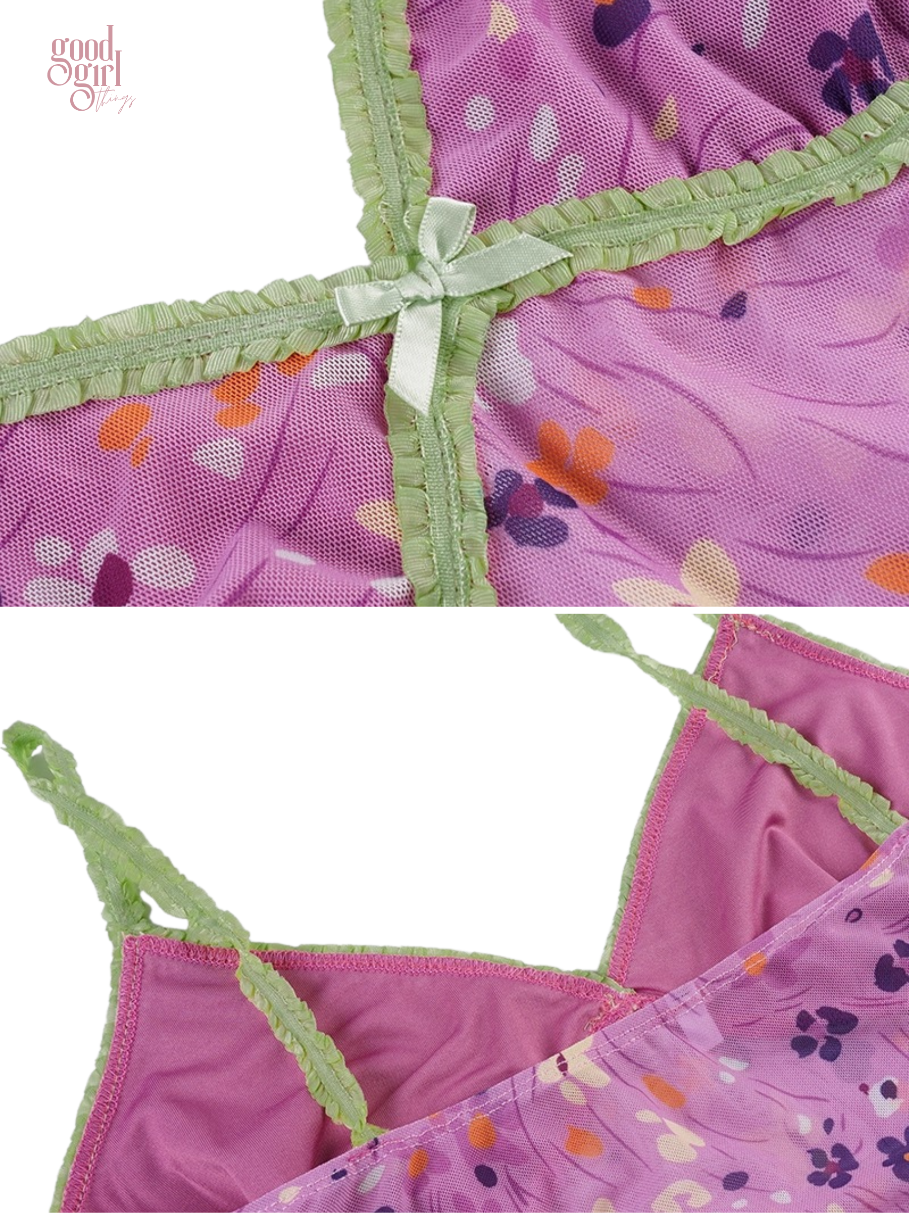 Mina Floral Mesh Top