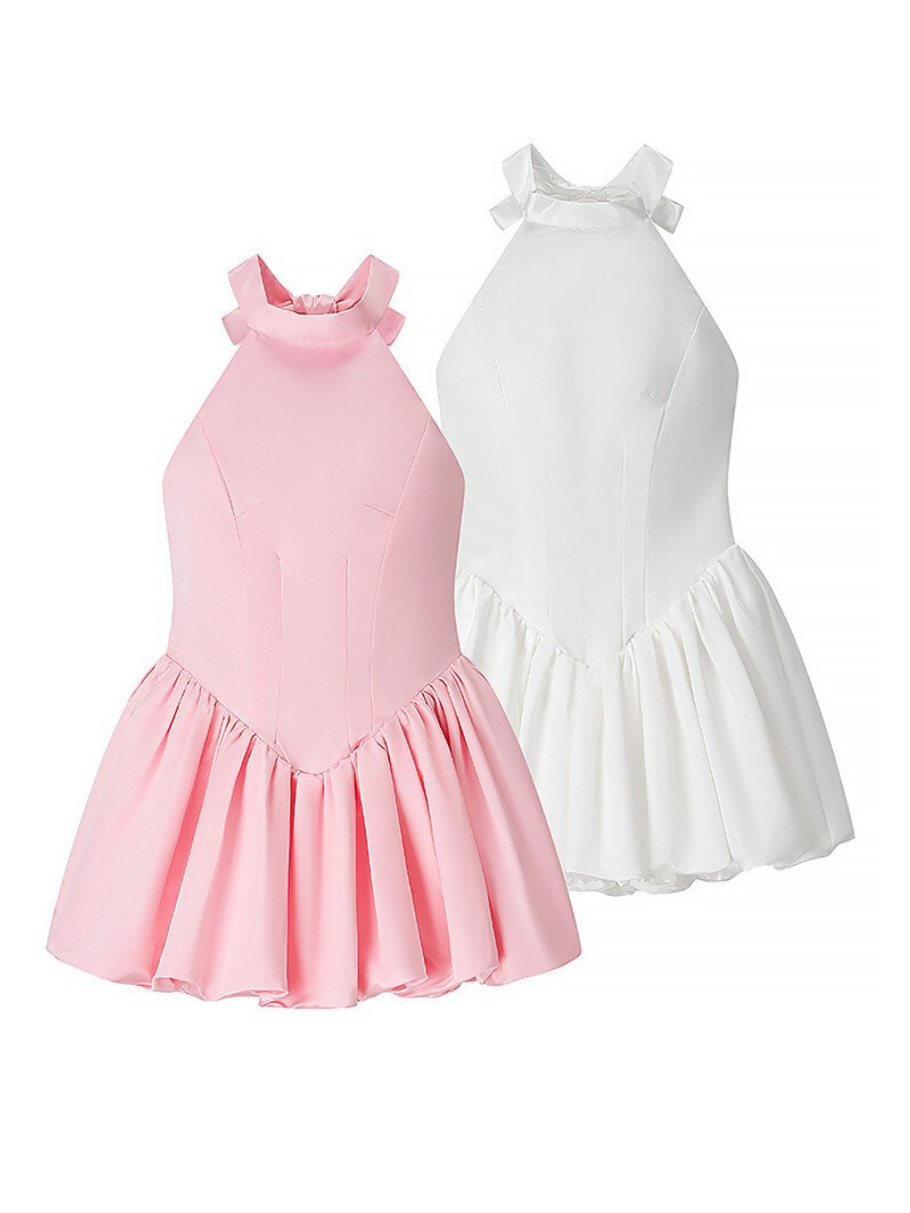 Mecca Bow Halter Mini Dress