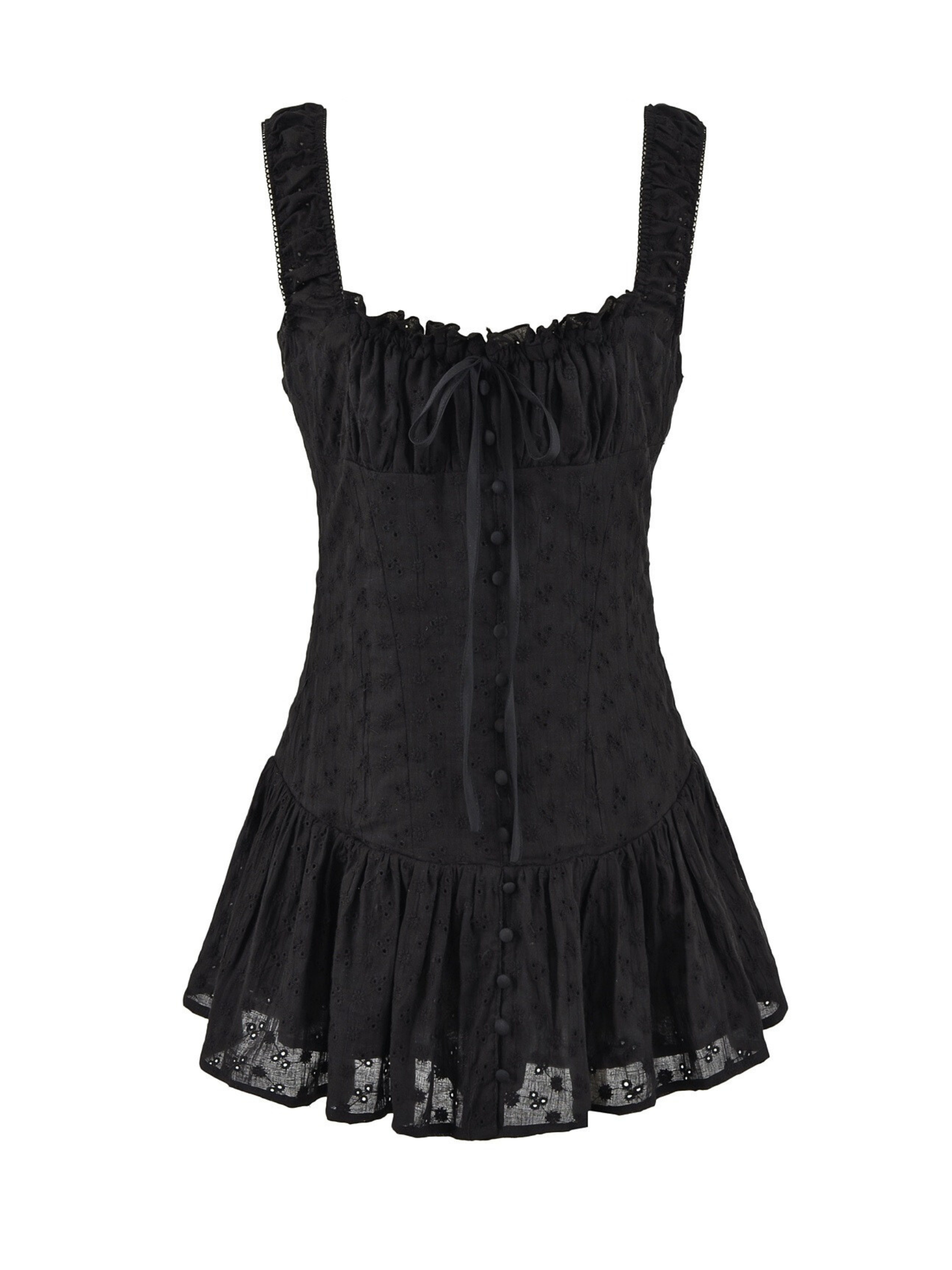 Shiloh Broderie Trim Corset Mini Dress
