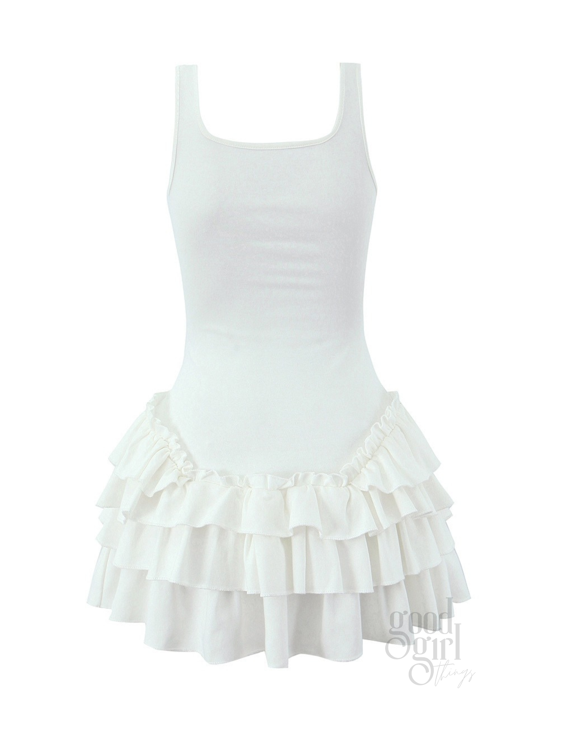 Aaron Ruffled Backless Mini Dress