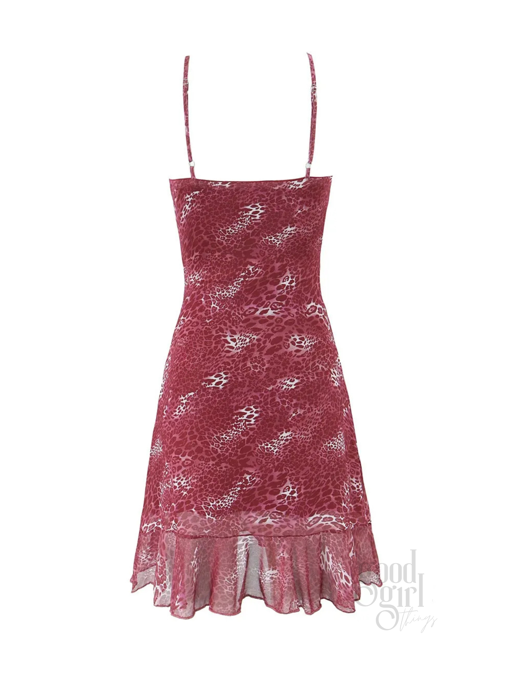 Alexys Mesh Print Mini Dress