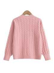 Rey Gold Button Knitted Cardigan