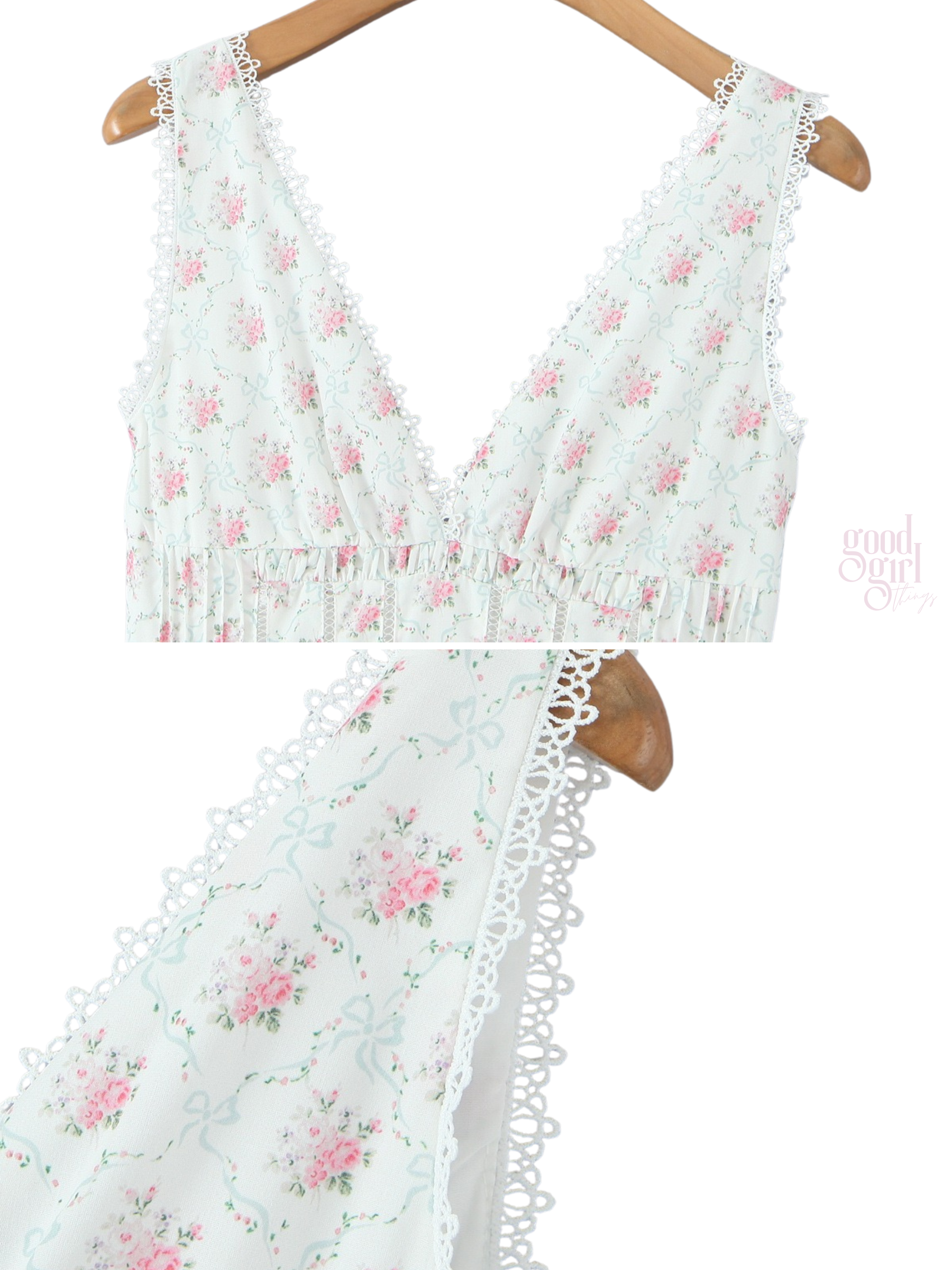 Rosalynn Lace-Trimmed Mini Dress