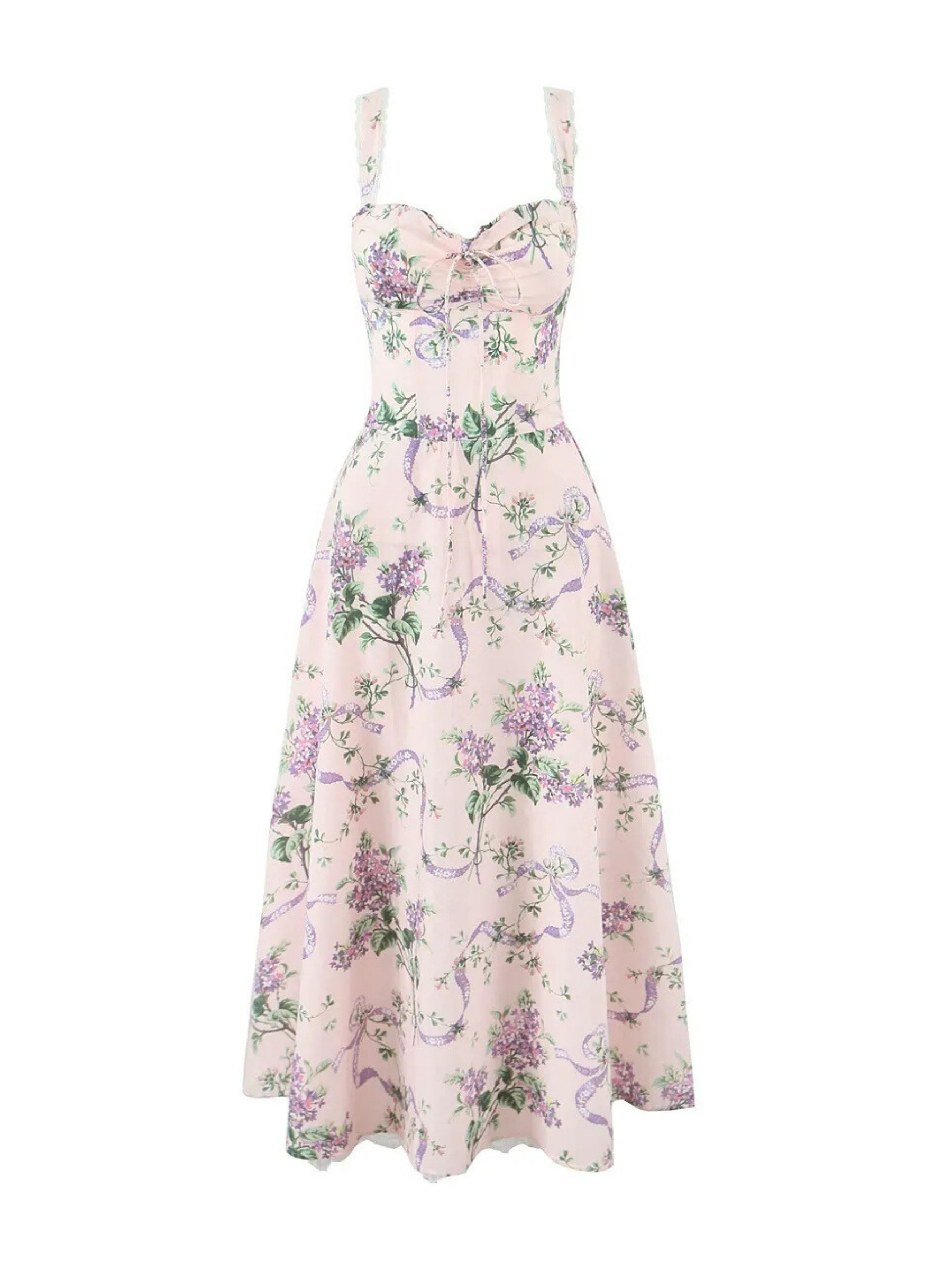 Marcy Floral Strap Midi Dress