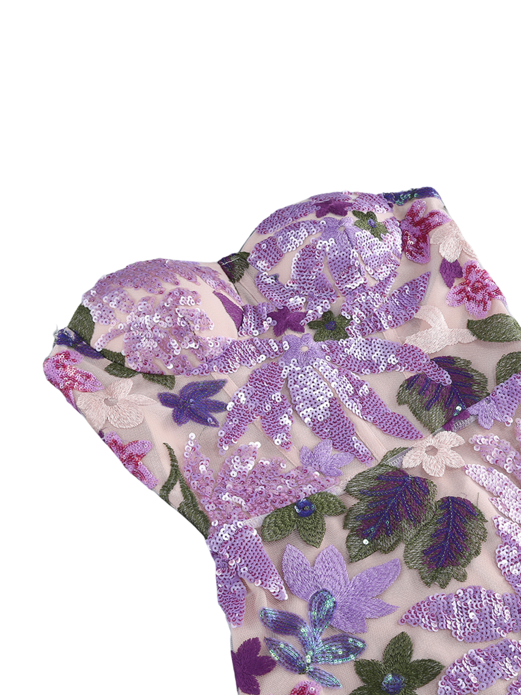 Aidan Embroidered Maxi Dress in Purple