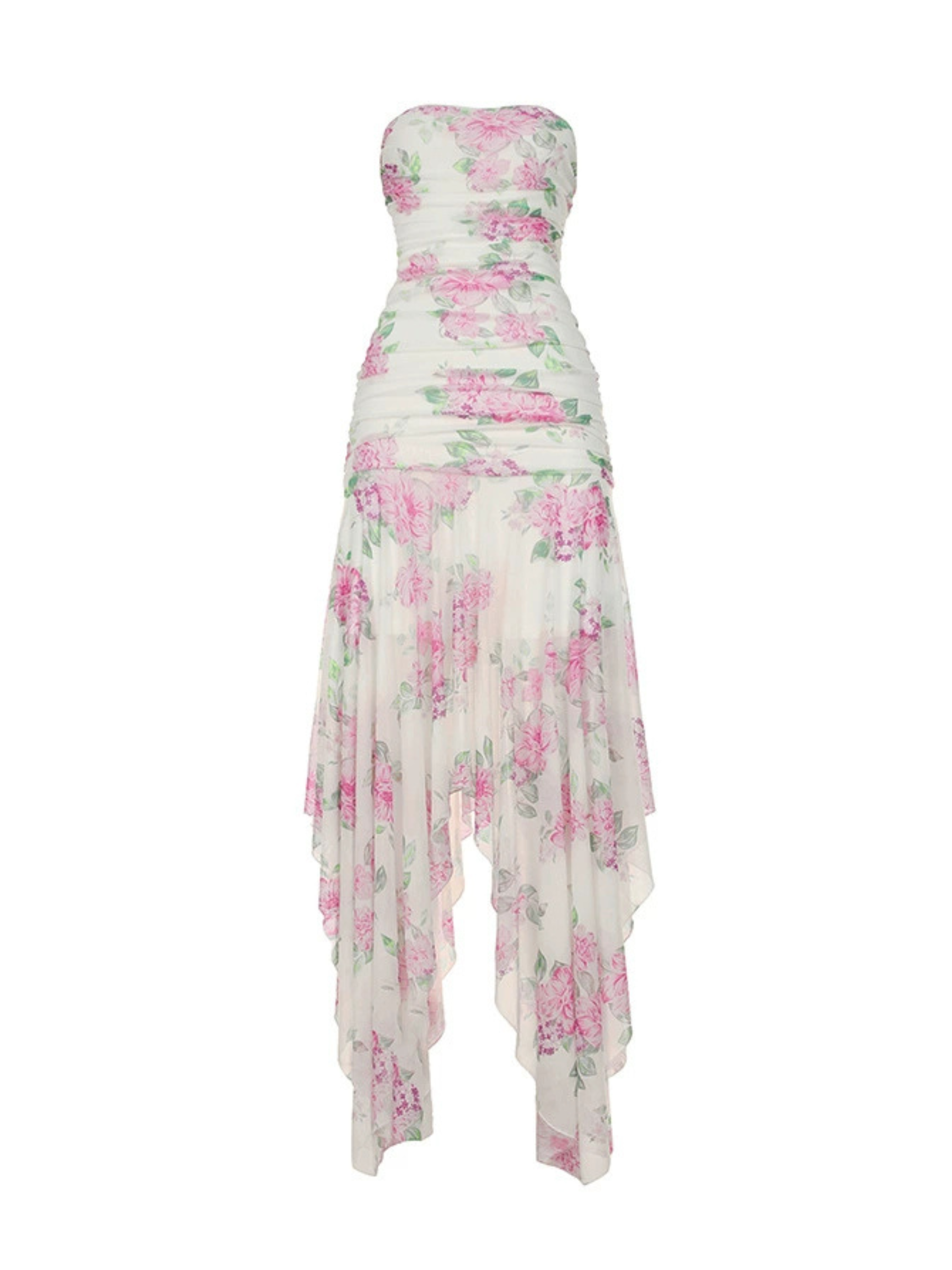 Haley Strapless Floral Dress