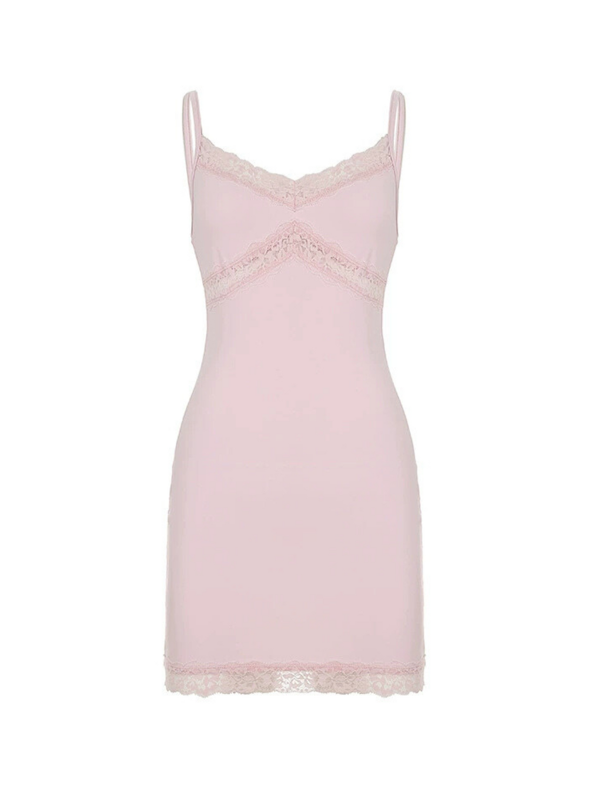 Maya Lace Trim Mini Dress