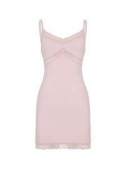 Maya Lace Trim Mini Dress