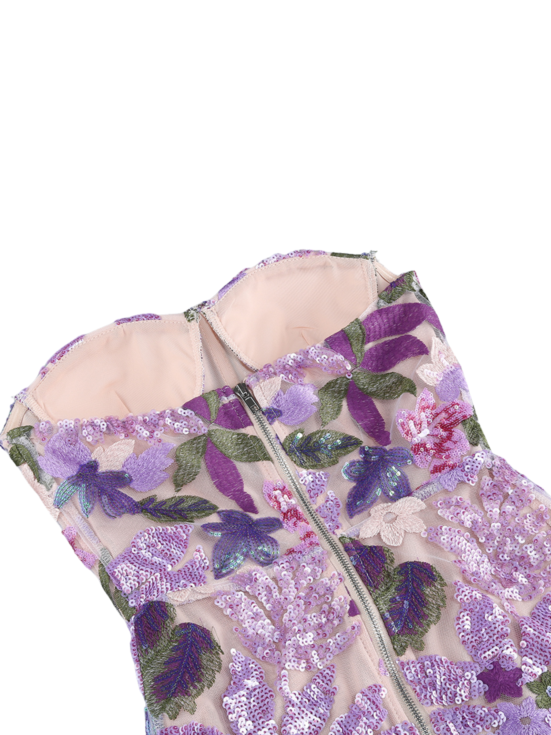 Aidan Embroidered Maxi Dress in Purple