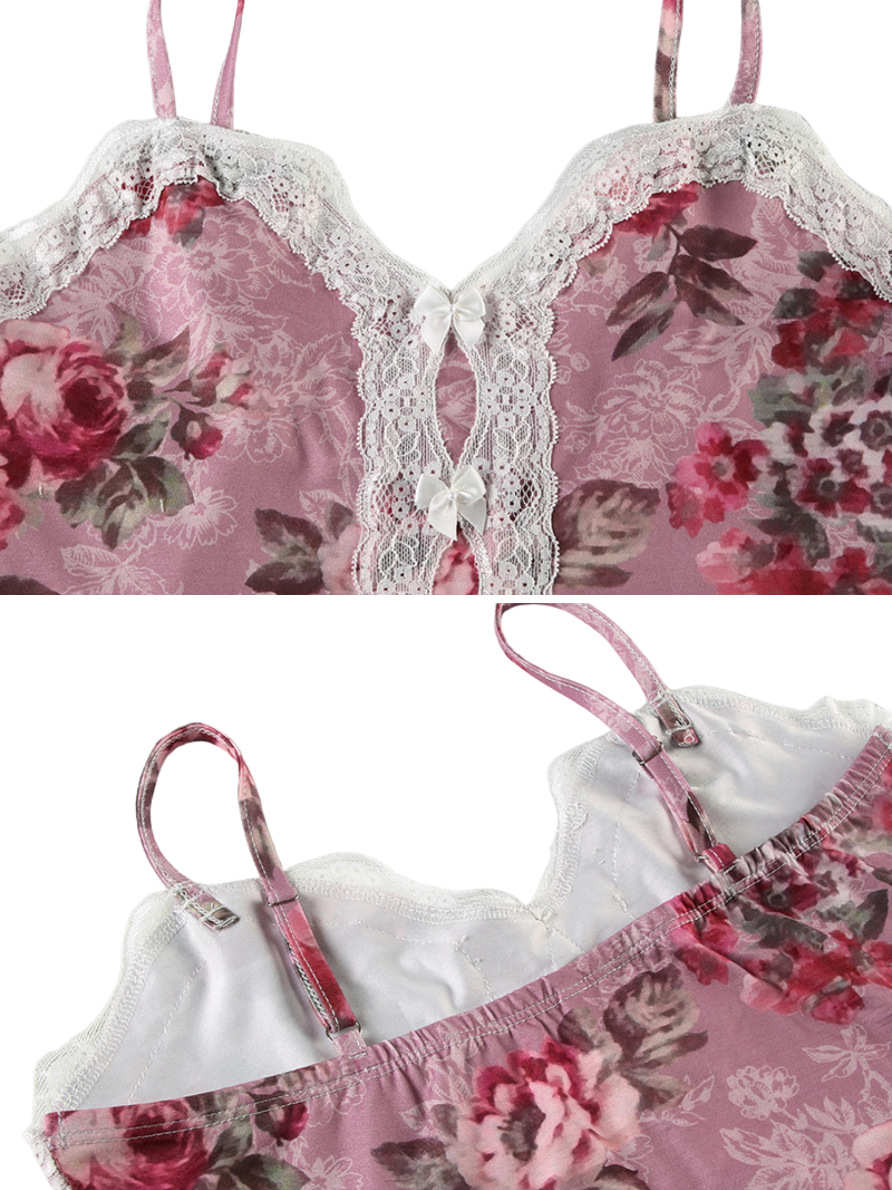Jizelle Lace Trim Floral Top