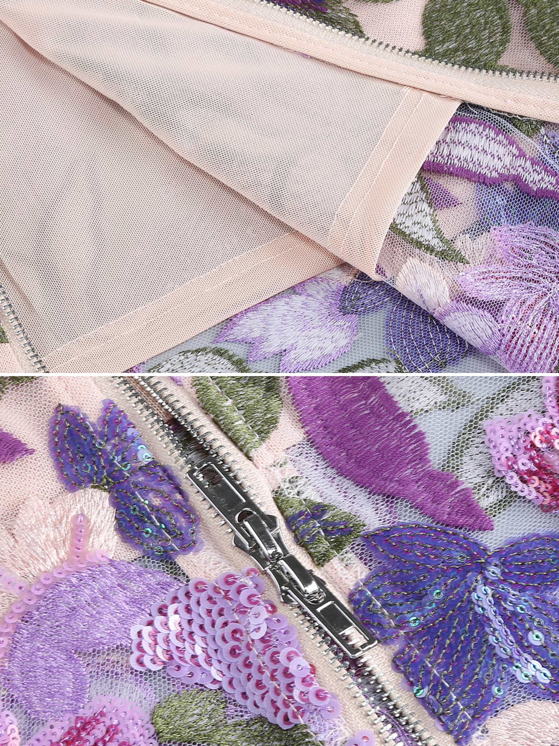 Aidan Embroidered Maxi Dress in Purple