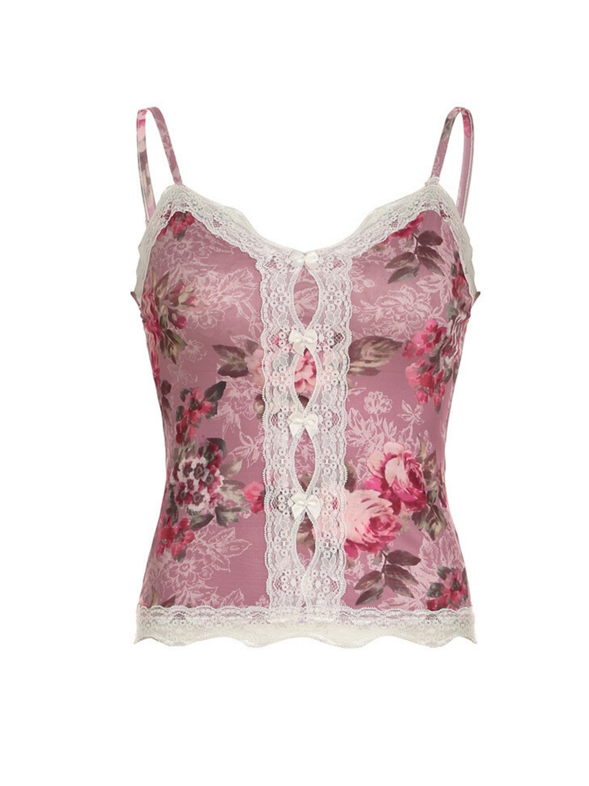 Jizelle Lace Trim Floral Top