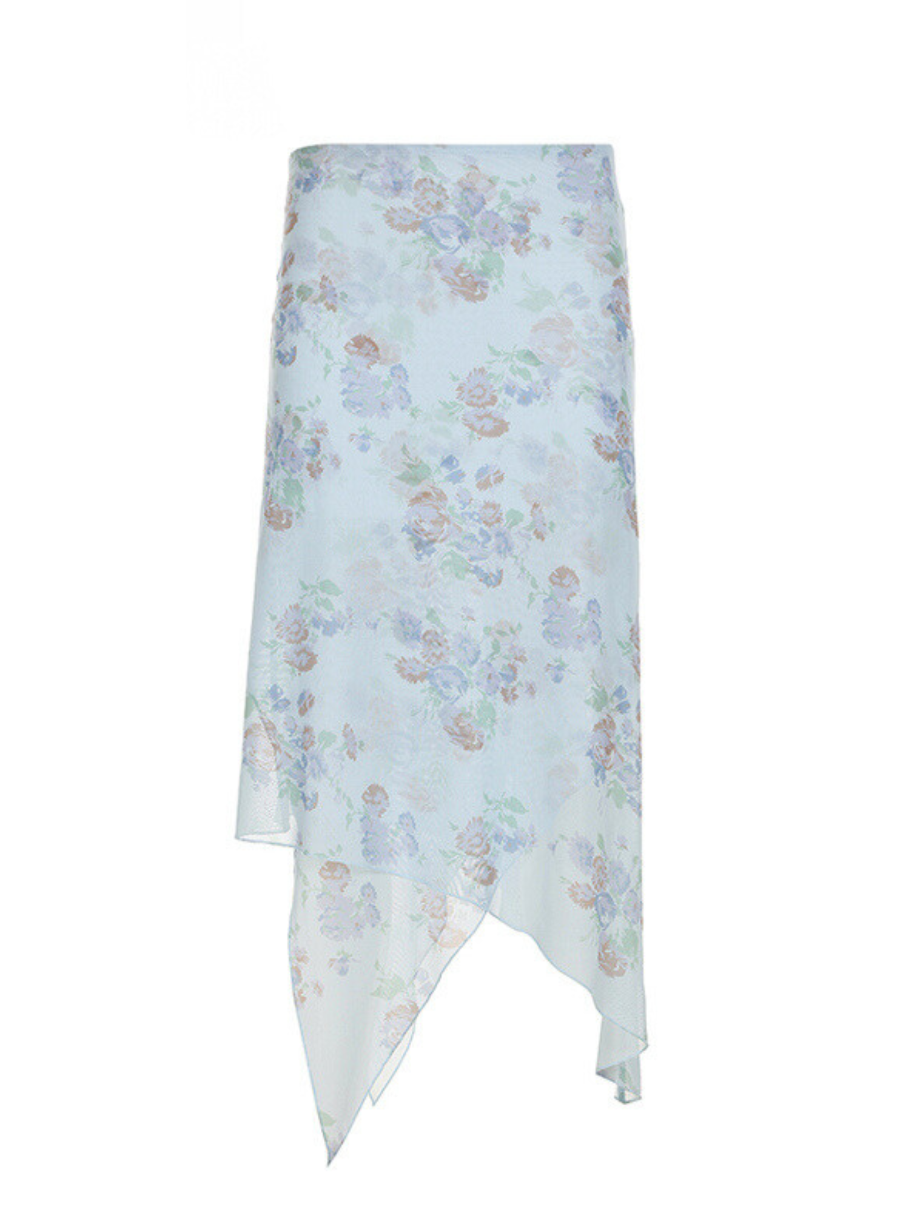 Liana Floral Asymmetric Mesh Skirt