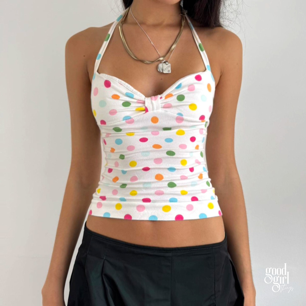 Candy Polka Dot Halter Top