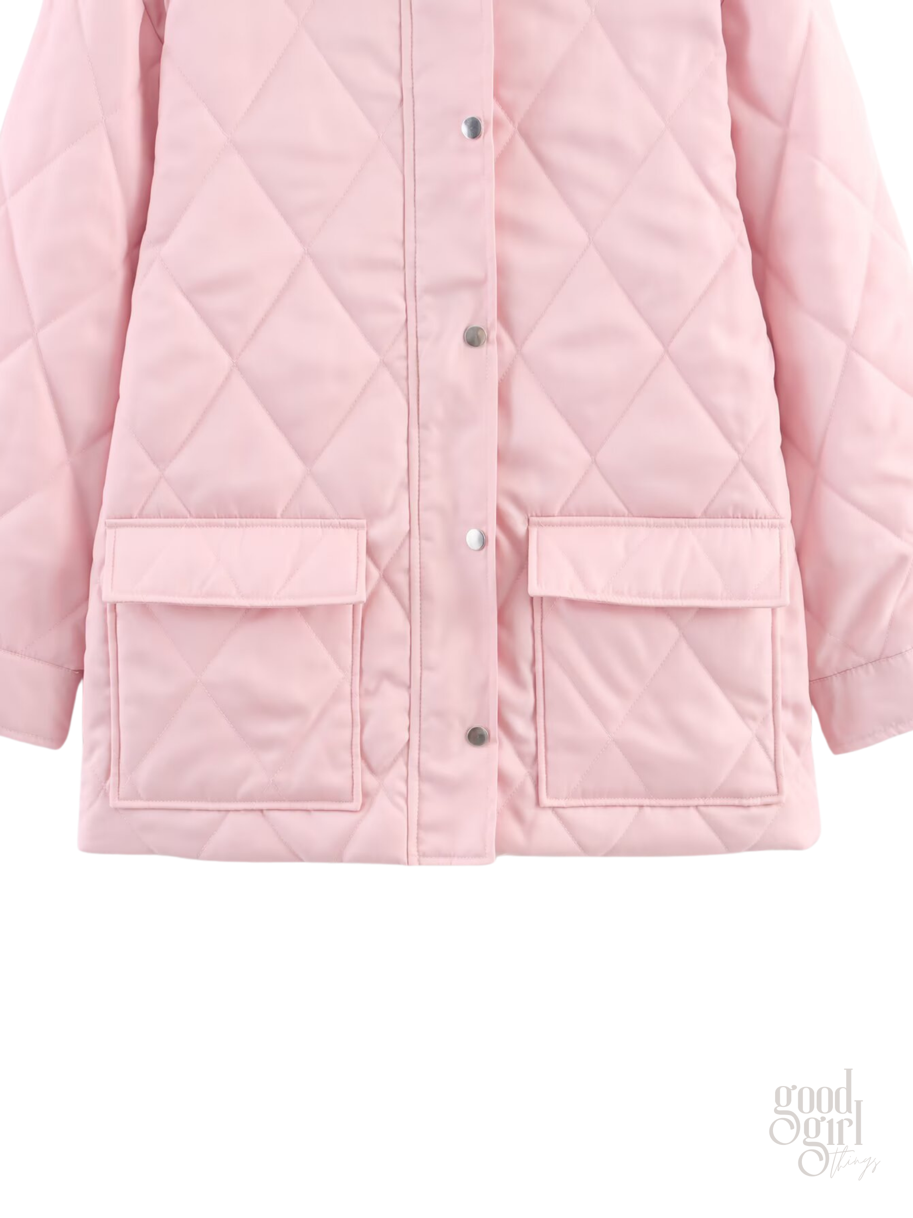Ryder Pink Quilted Utility Jacket