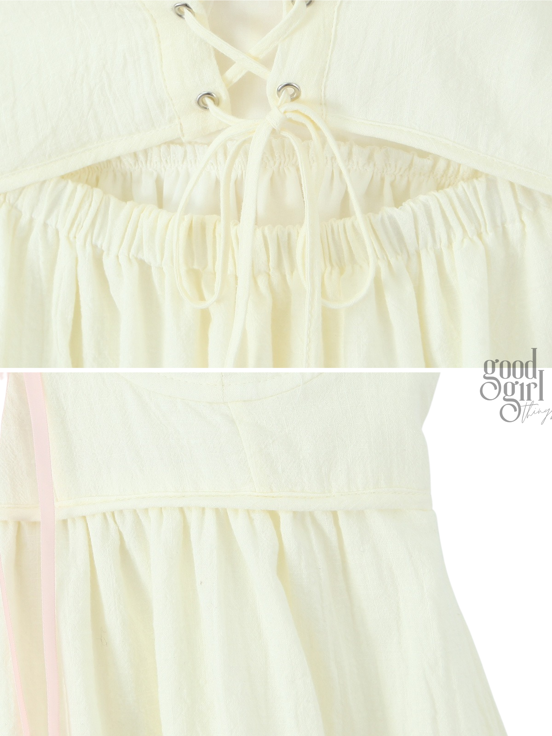 Mahlia Lace Detail Bow Mini Dress