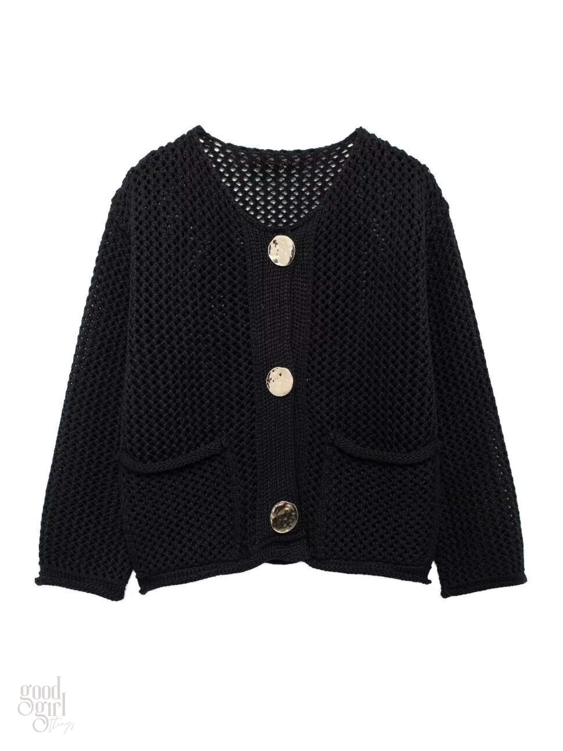 Alexys Button-Front Knit Cardigan