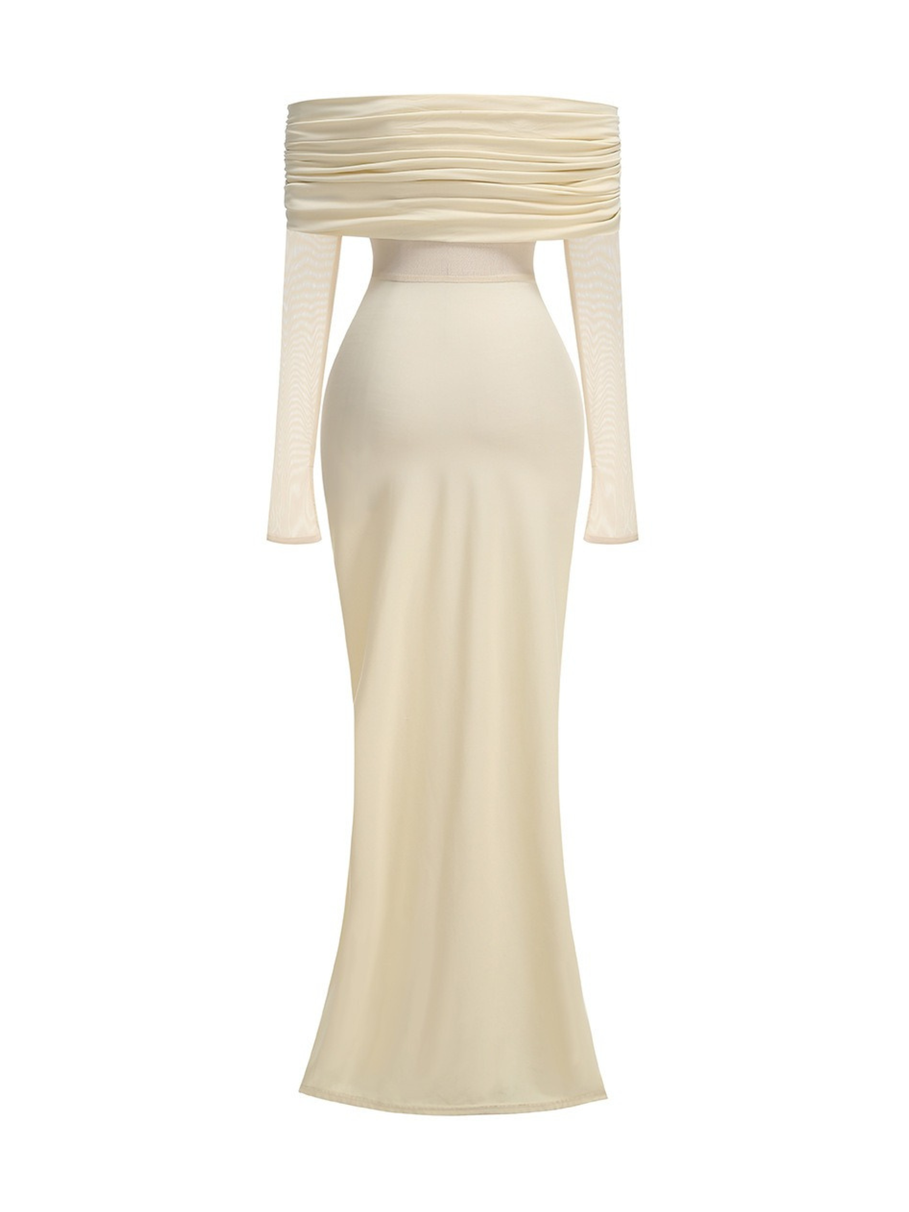 Diem Ruched Off-Shoulder Maxi Dress