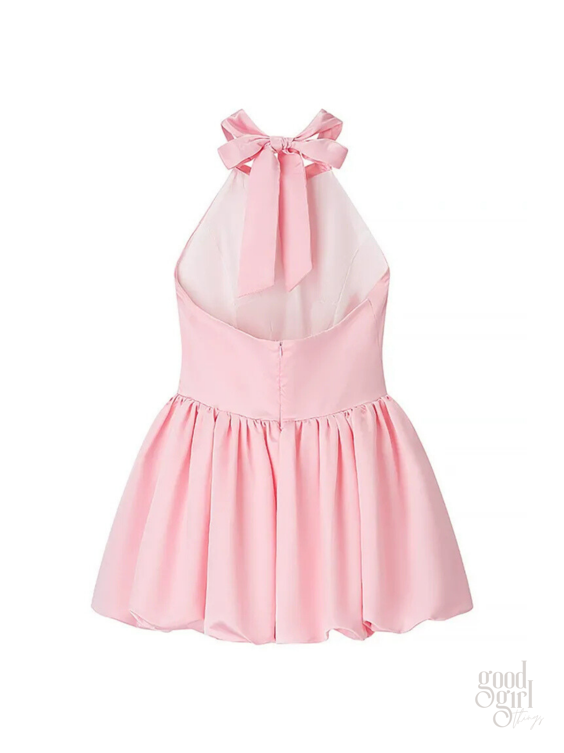 Mecca Bow Halter Mini Dress
