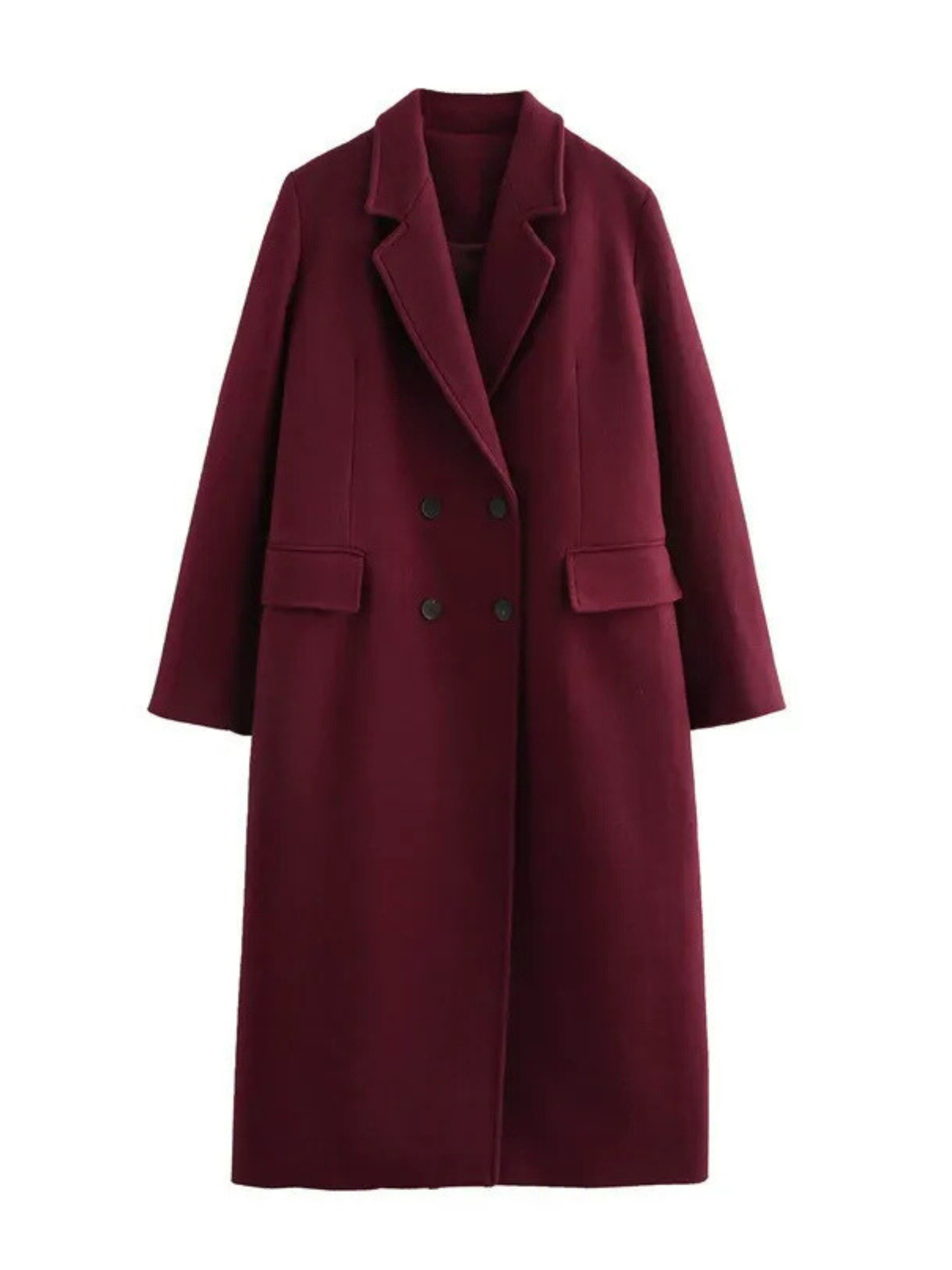 Adley Double-Breasted Long Coat