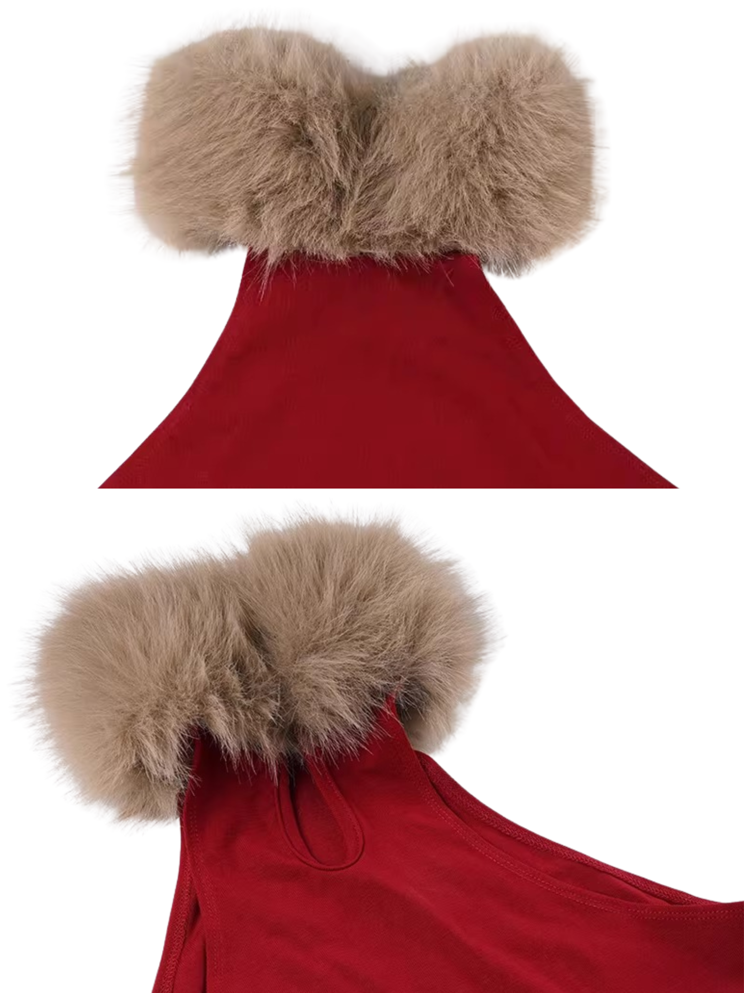 Pamela Fur Neck Tank Top