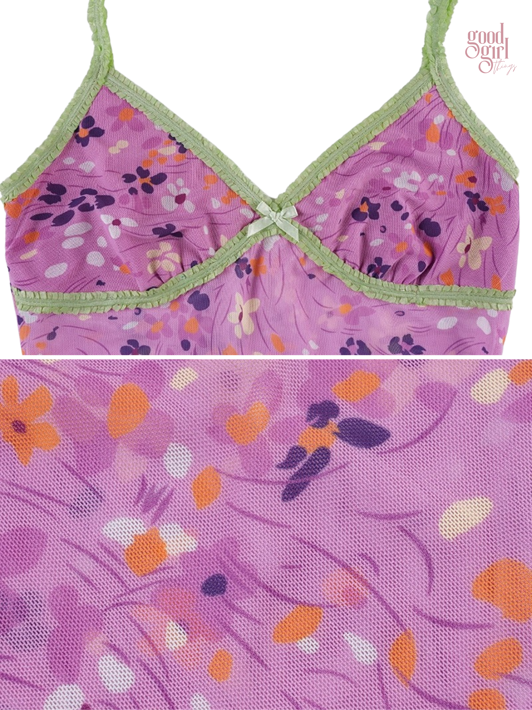 Mina Floral Mesh Top