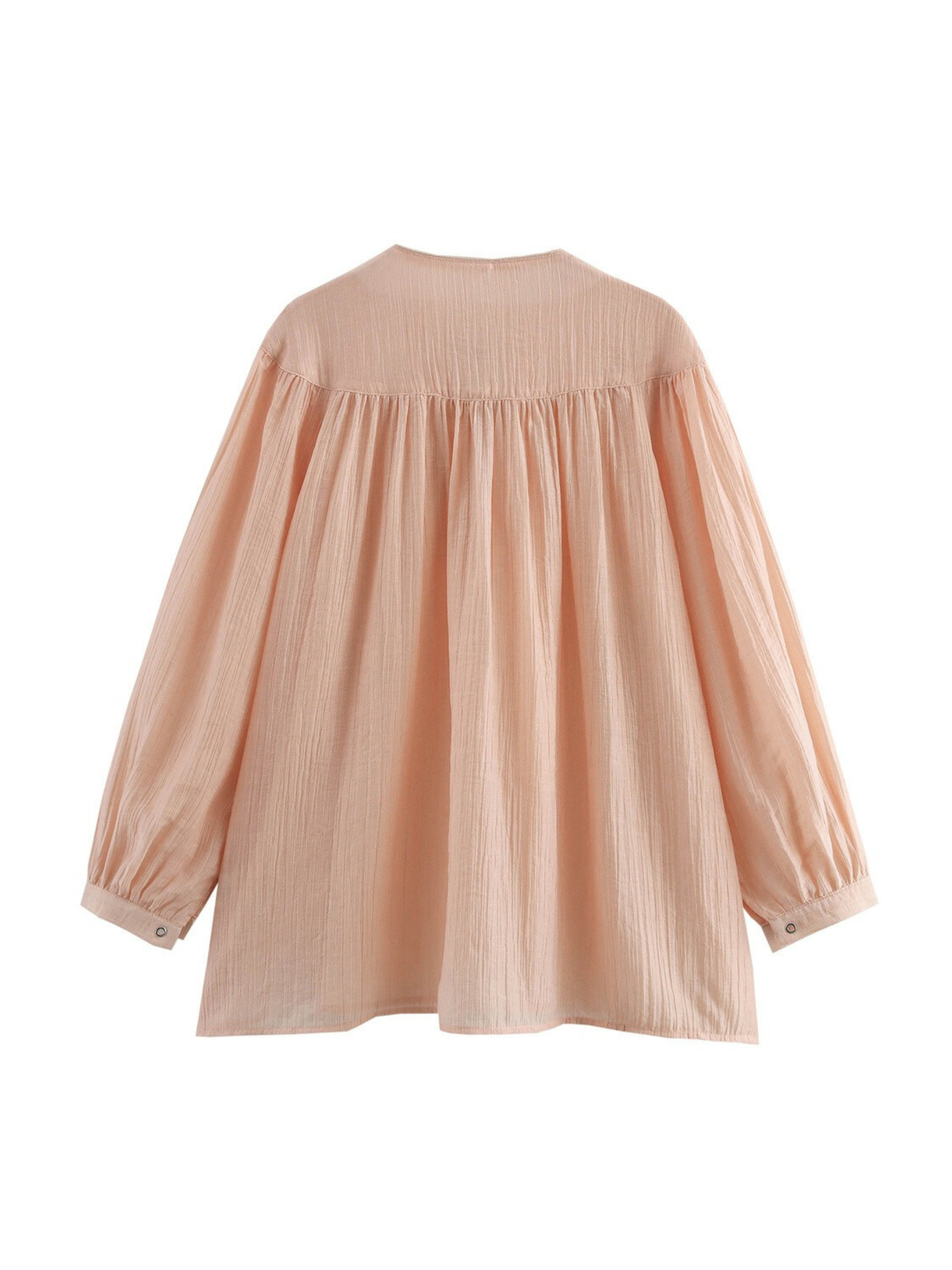 Heaven Crinkled Tie-Front Top