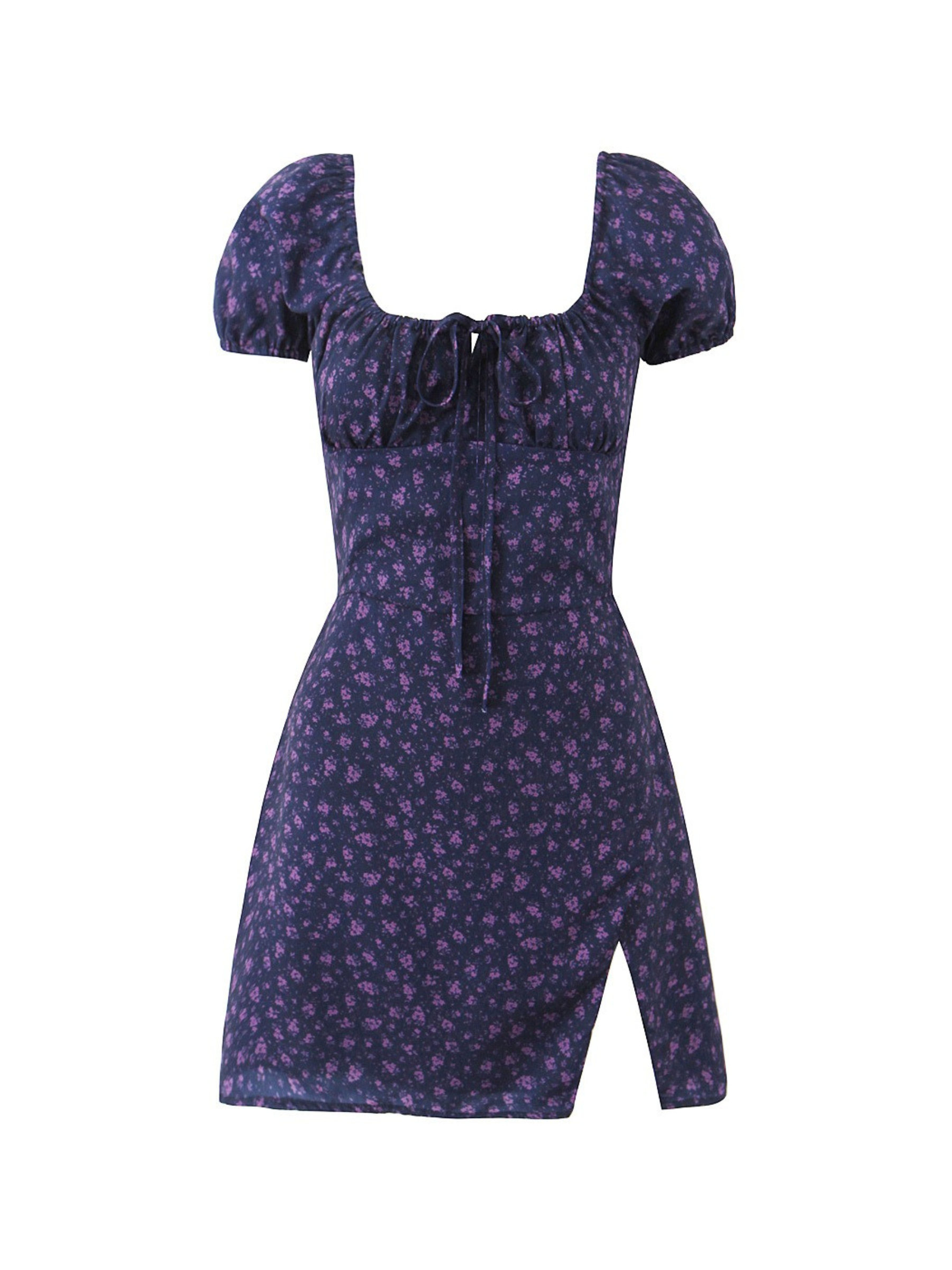 Elynn Short Sleeve Heart Print Mini Dress