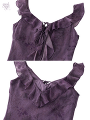Alina Violet Sheer Ruffle Maxi Dress