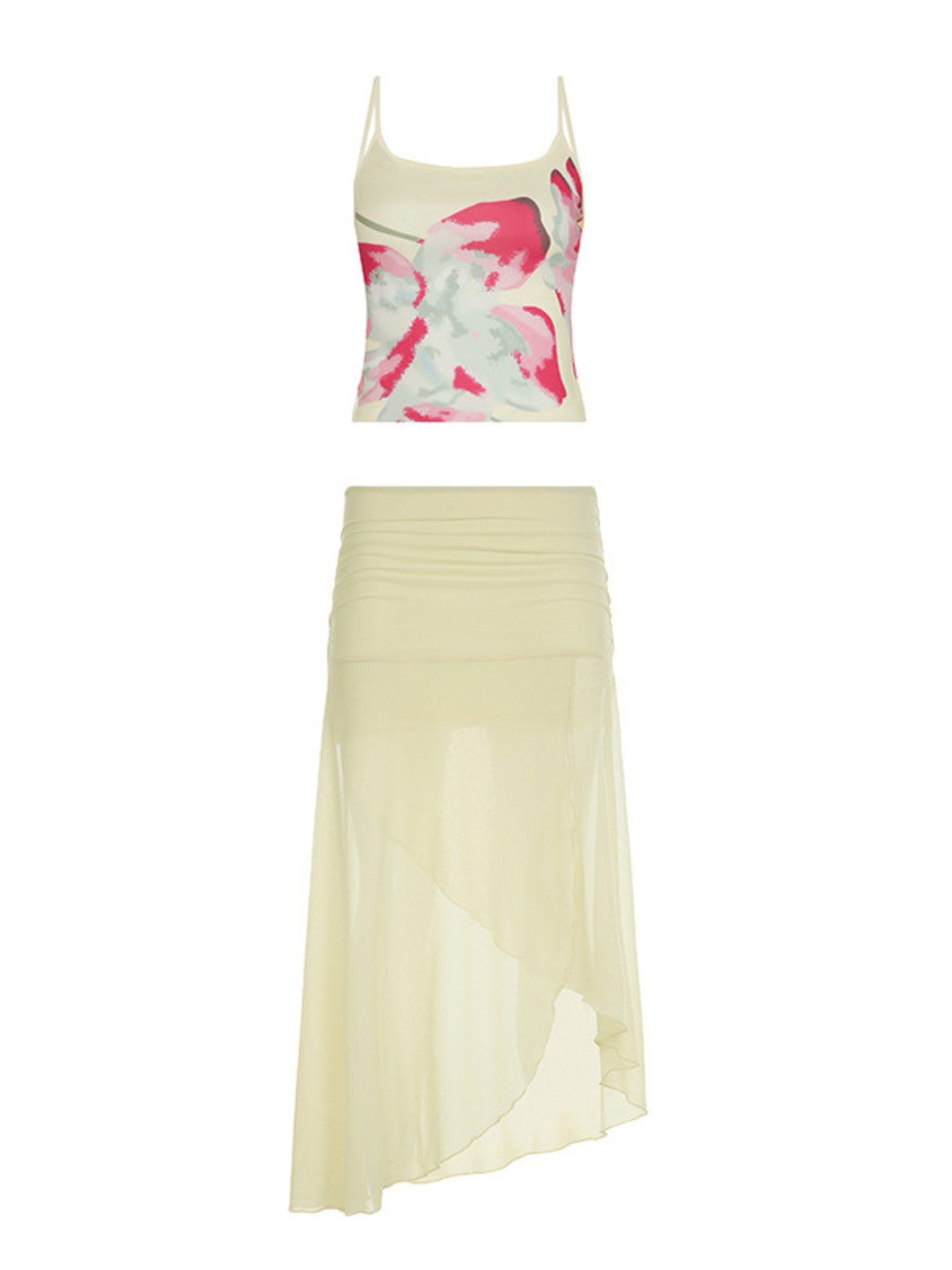 Jamia Mesh Skirt Set