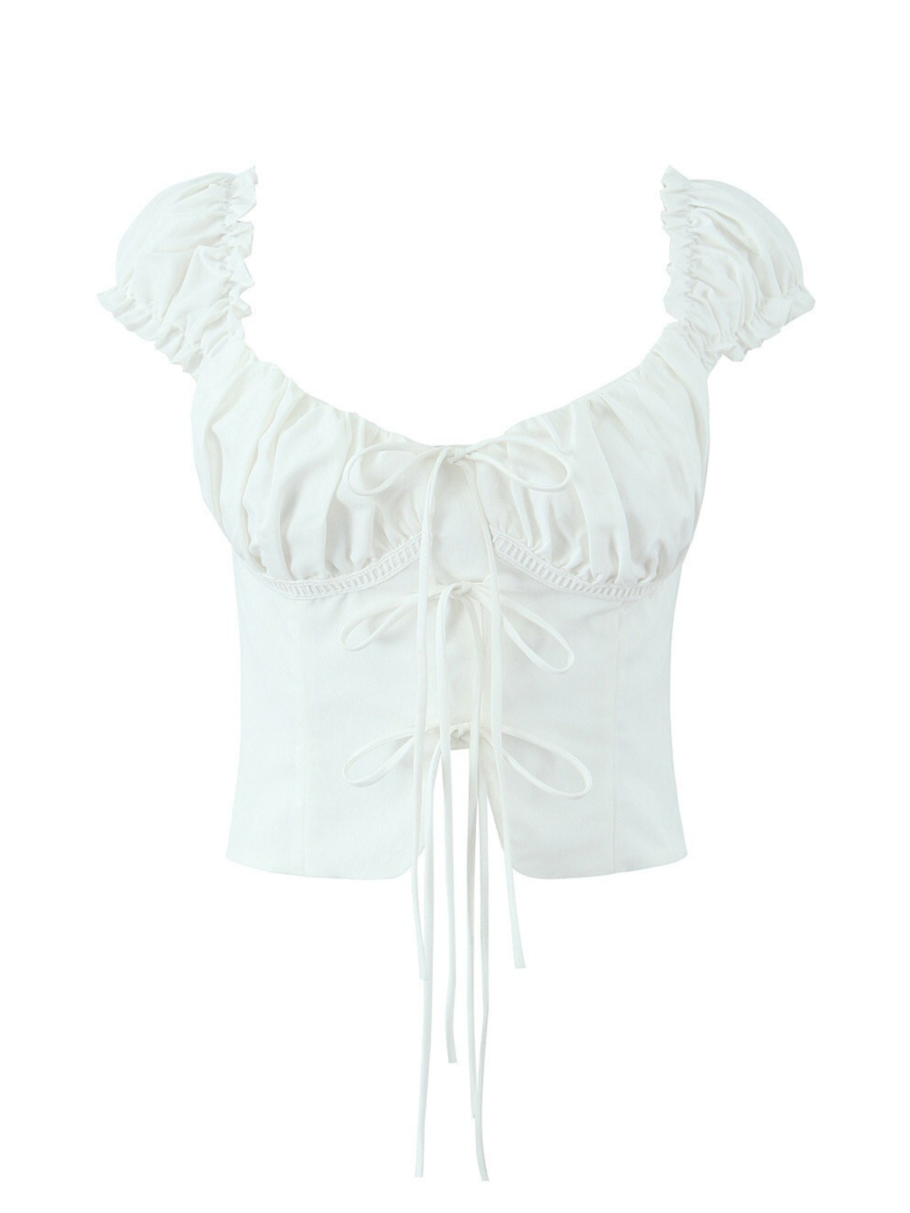Naidelyn Puff Sleeve Crop Top