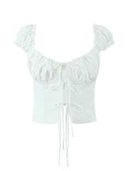 Naidelyn Puff Sleeve Crop Top