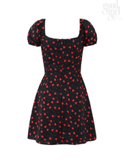 Elynn Short Sleeve Heart Print Mini Dress
