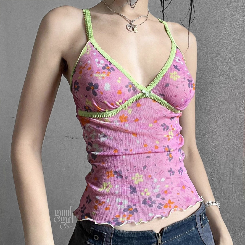 Mina Floral Mesh Top