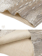 Indya Sequin Metallic Knit Sweater
