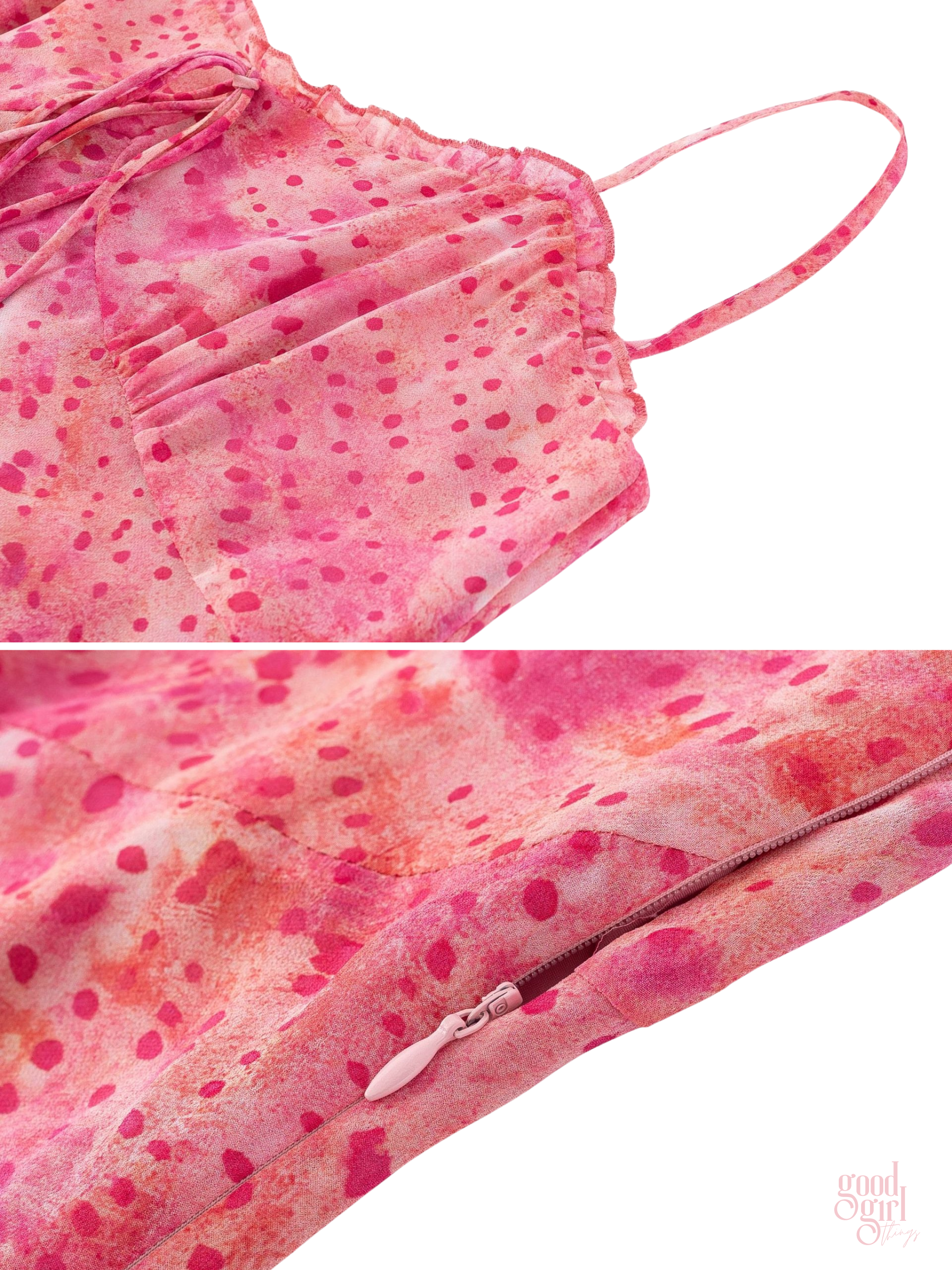 Valerie Pink Sunset Midi Dress