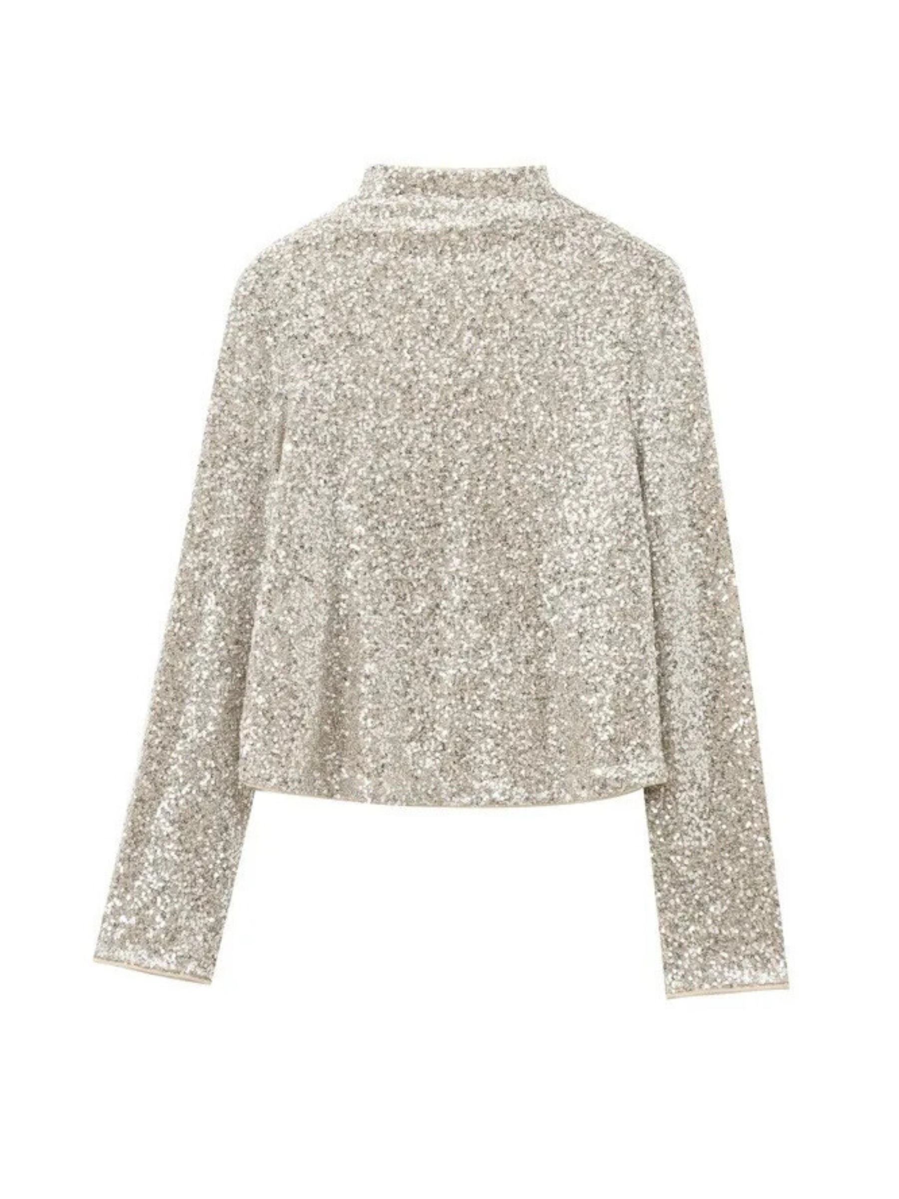 Ayah Sequin Long Sleeve Top