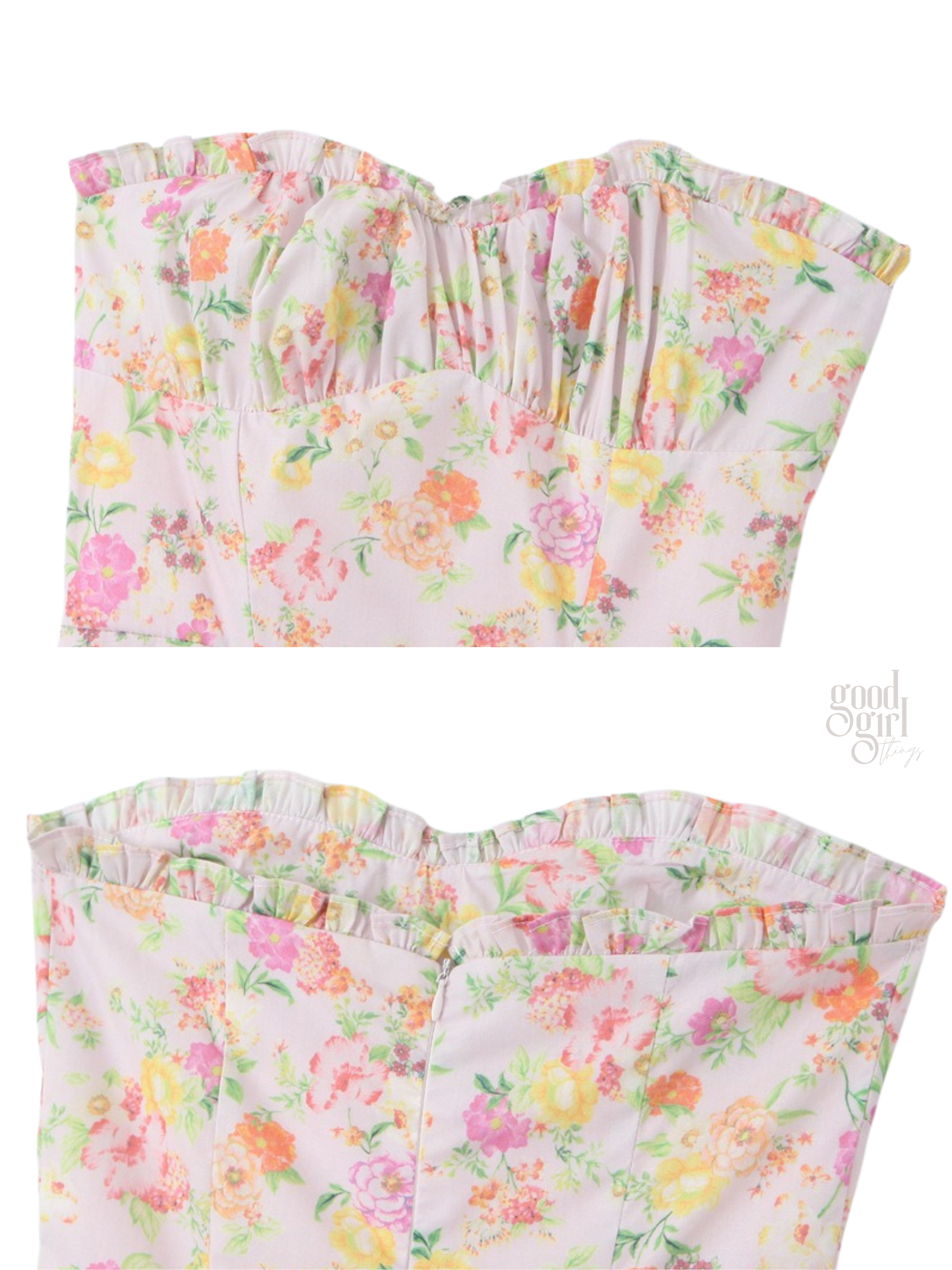 Remingtyn Floral Strapless Dress & Corset Set