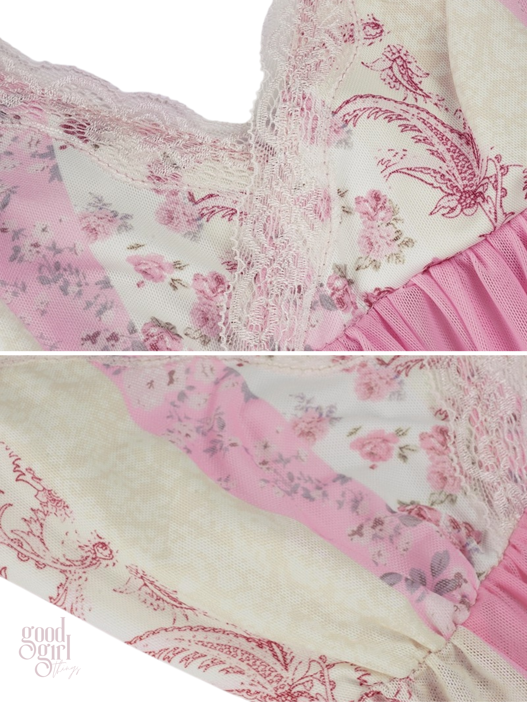 Alexia Pink Lace Long Top